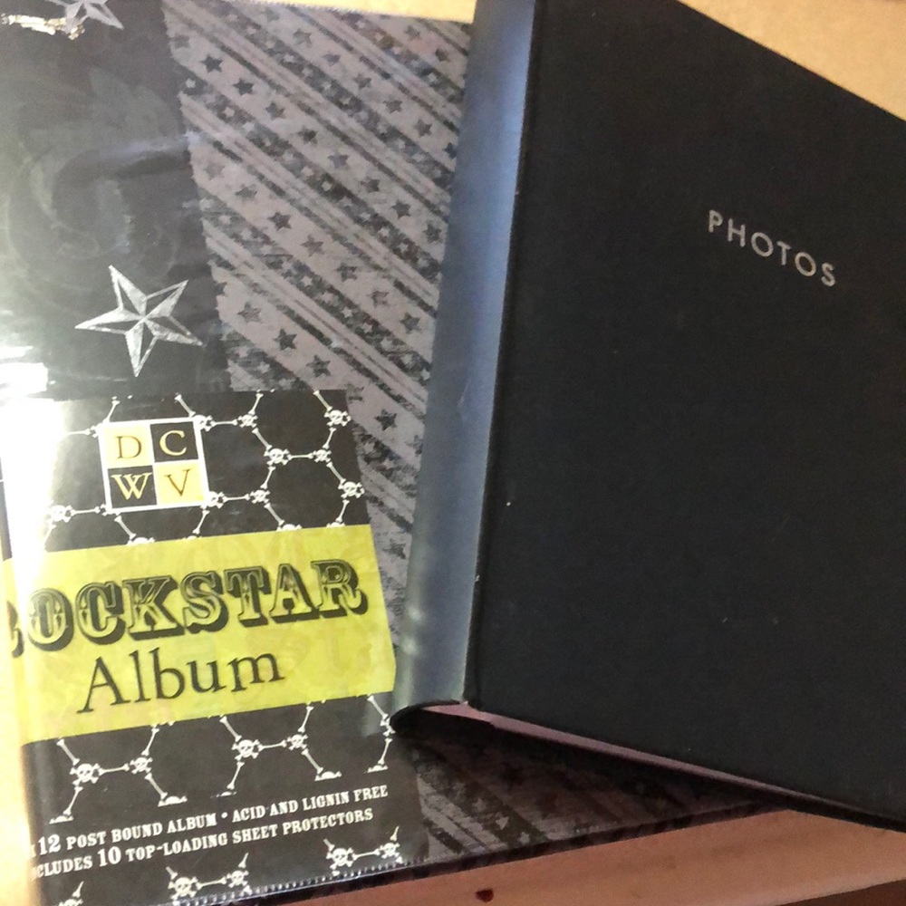 Leftover scrapbook and photo misc supplies